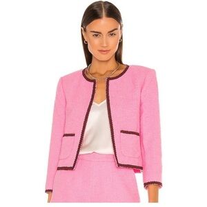 L'Agence Alexandria Pink Cropped Jacket NWT